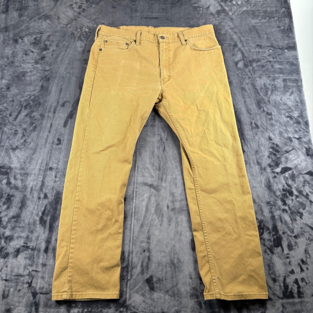 Levi 513 Slim Straight Pants Mens 36x30 Tan Khaki 08513-0424
